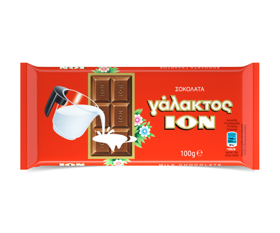 ION MILK CHOCOLATE BARS 100g