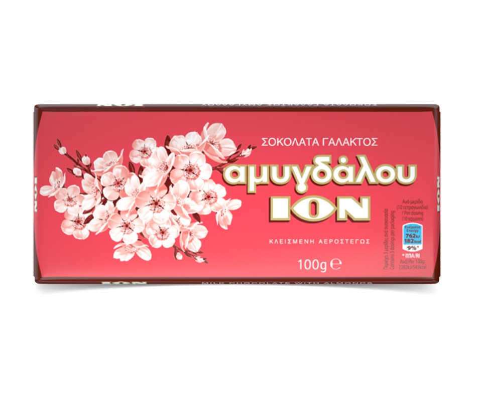 ION MILK CHOCOLATE BARS 100g