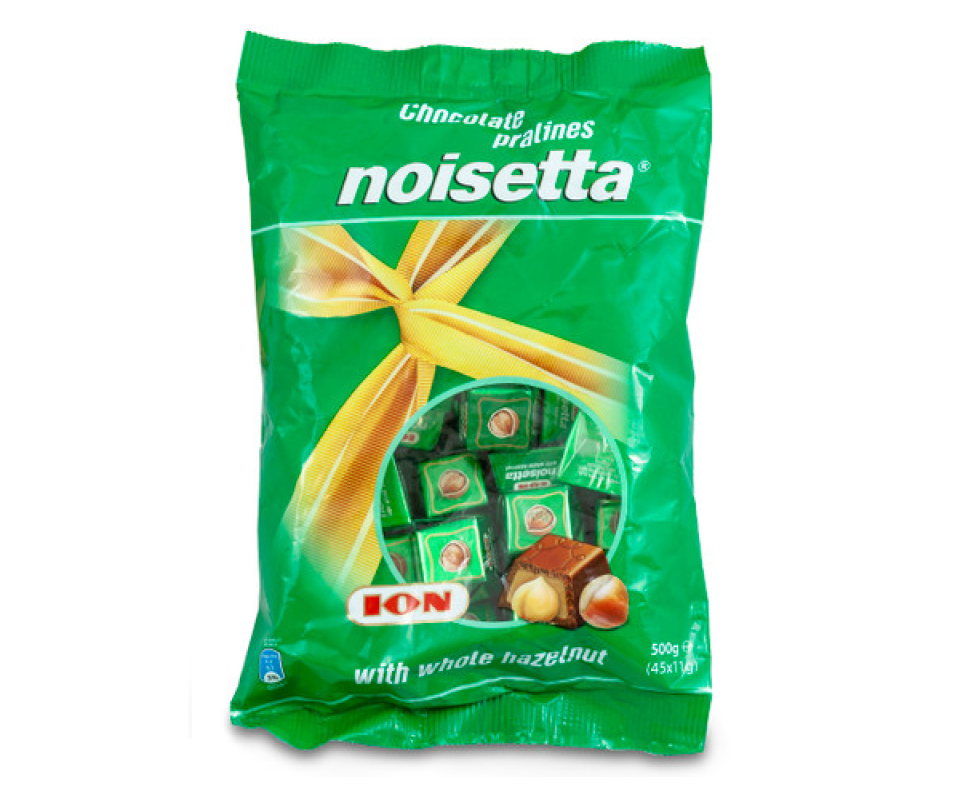 ION NOISETTA CHOCOLATE PRALINES WITH WHOLE HAZELNUTS 500g