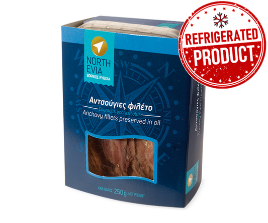 NORTH EVIA ANCHOVY FILLETS IN OIL (ANTSOUGIES) 250g