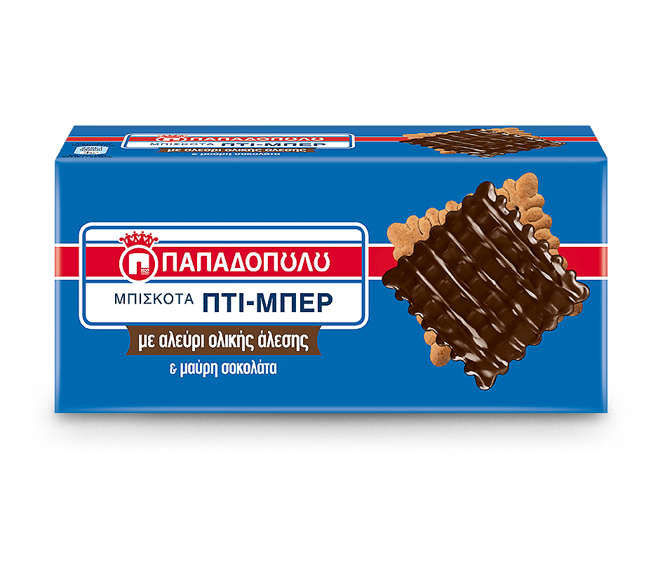 PAPADOPOULOU PETIT-BEURRE CHOCOLATE COATED BISCUITS 200g