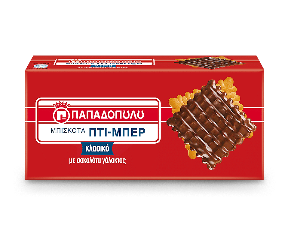 PAPADOPOULOU PETIT-BEURRE CHOCOLATE COATED BISCUITS 200g